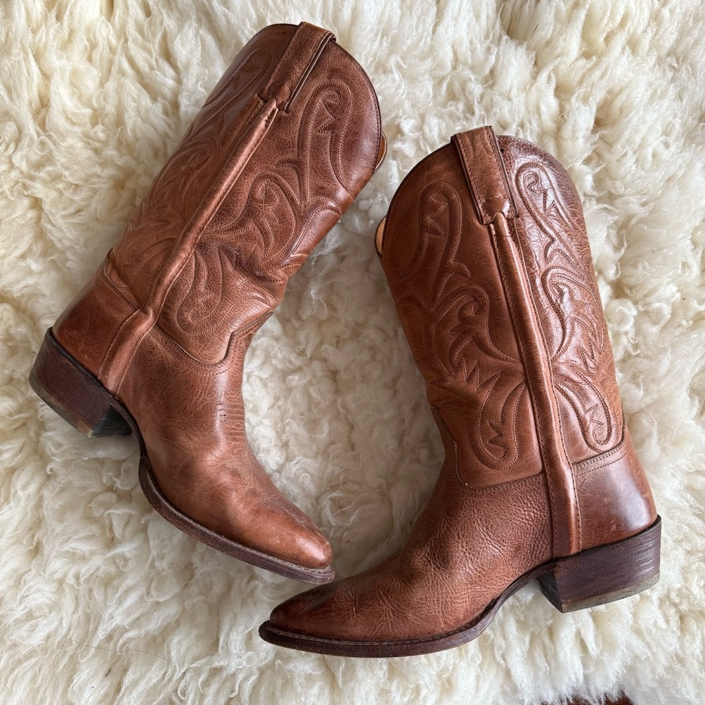 frye | bruce western boot brown cognac 10 - Picture 2 of 5